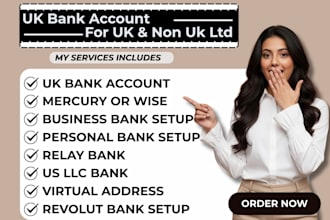 do UK bank account, wise bank, mercury bank, for US llc, UK ltd, business bank