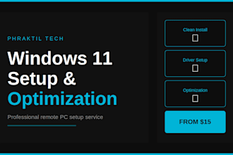 set up and optimize windows 11 on your new PC remotely