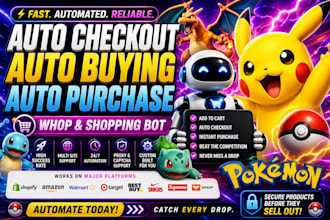 do auto purchase bot, target bot, walmart bot, shopping, pokemon bot