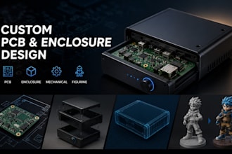 develop custom pcb 3d enclosure mechanical design and electronics housing