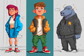 design a professional cartoon character