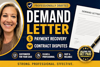 write a demand letter for payment recovery settlement and contract disputes