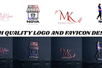 create a stunning logo and favicon for your business