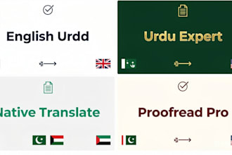 do english and urdu translation and urdu proofreading