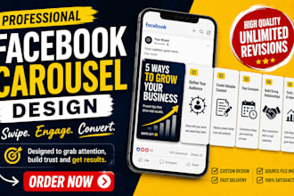 do a professional facebook carousel ad design