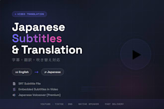 translate your video into natural japanese with subtitles