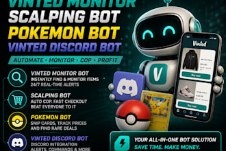 create vinted bot vinted monitor bot scalping bot pokemon bot vinted discord bot