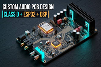 design class d audio amplifier pcb with esp32, bluetooth and dsp audio system