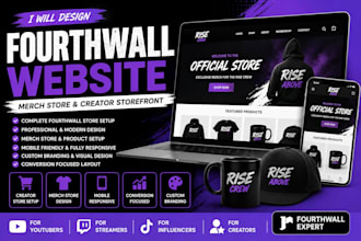 design fourthwall website merch store and creator storefront