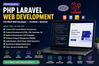 develop a professional PHP laravel web app and website