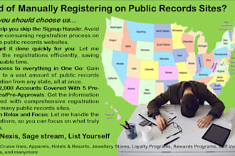 manually create public records accounts for your profile