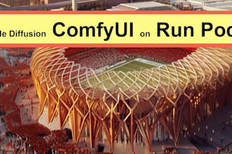 deploy comfyui on runpod as api severless, stable diffusion, flux lora, ollama