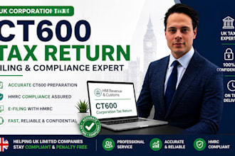 assist with UK corporation tax filing ct600 and company tax compliance