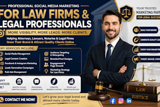law firm attorney lawyer notary social media marketing manager content creator