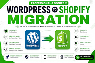 migrate your wordpress or woocommerce site to shopify, shopify migration