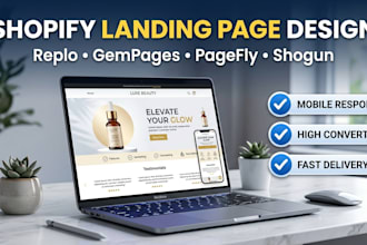 design shopify landing pages using replo,gempage and pagefly
