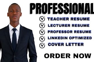 create academic, teacher and online instructor resumes