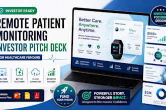 design remote patient monitoring pitch deck for healthcare funding