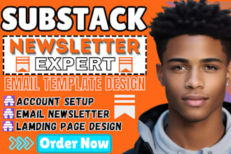 do substack account setup, newsletter design and branding, email template