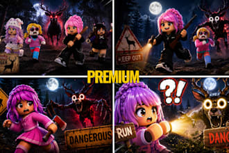 design a viral roblox youtube thumbnail