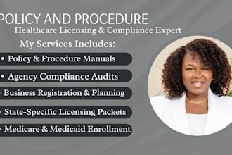 do home care, assisted living, group home policies manual get licenses and npi