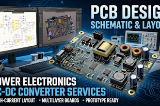design pcb, pcb layout, schematic, power electronics and dc dc converter