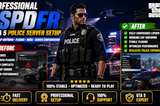 install lspdfr, eup uniforms, plugins, mods and setup gta 5 police server