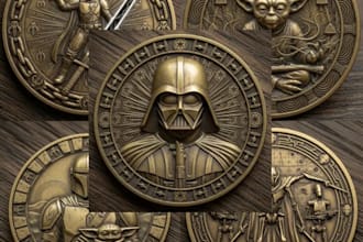 sculpt a printable 3d coin, bas relief medallion, and cnc model for 3d printing