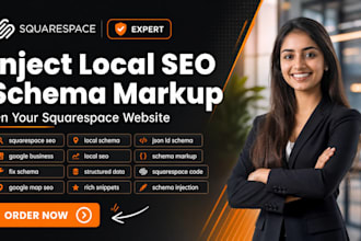 inject local SEO schema markup structures on your squarespace business website
