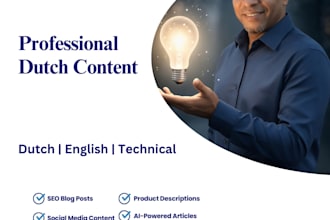 write professional dutch content, blogs and technical articles