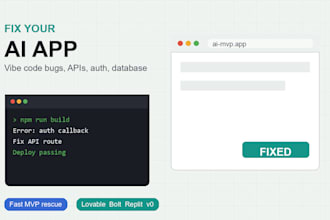 fix or finish your ai generated app website or mvp