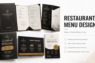 design restaurant menu food flyer digital menu board for food marketing