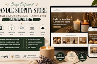 candle shopify store candle dropshipping store lightening spiritual website