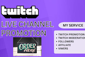 twitch channel promotion for affiliate