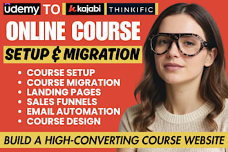 migrate udemy online course to kajabi thinkific skool teachable ghl squarespace