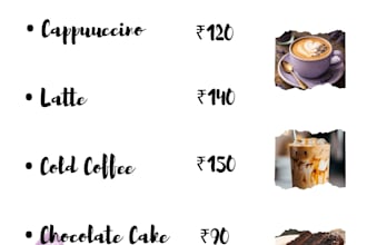 design a cafe menu