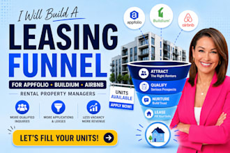 build a leasing funnel for appfolio buildium airbnb rental property managers