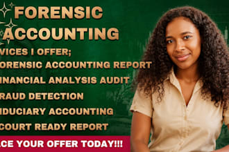 perform financial investigation, forensic accounting, CPA support, CPA letter