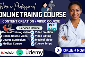 create medical, nursing, online course, and training video