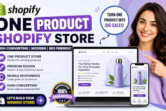 create premium one product shopify store