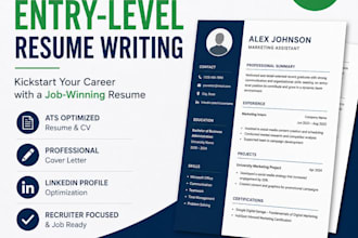 edit ats entry level resume, cover letter, graduate CV and linkedin profile