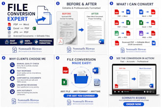 convert PDF, word, excel and image files professionally