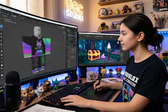 make custom roblox ugc 3d modeling for roblox avatar clothes and game assets