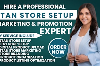 setup stan store, etsy shop, stan store marketing, upload digital products