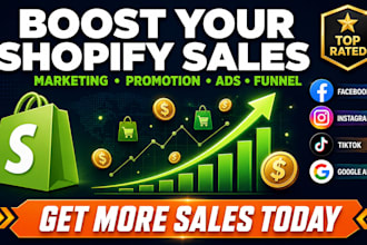 boost shopify sales with shopify marketing store promotion and sales funnel