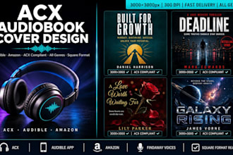 design eyecatching acx audiobook cover for audible or amazon