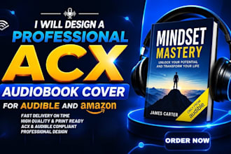 design eyecatching acx audiobook cover for audible or amazon