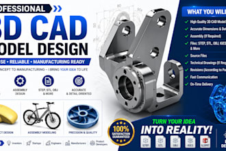 design professional 3d cad models for product