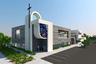 do 3d cgi synagogue, 3d church, sanctuary, chapel, nave, hall, temple, pulpit
