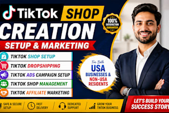 create usa tiktok shop tik tok shop manager for usa tiktok shop setup